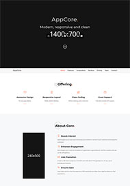 AppCore公司单页网站模板