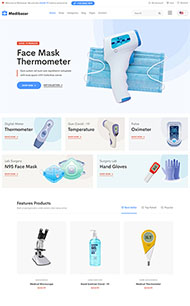 医疗电子测温计HTML5模板
