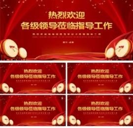 热烈欢迎领导莅临指导工作PPT模板