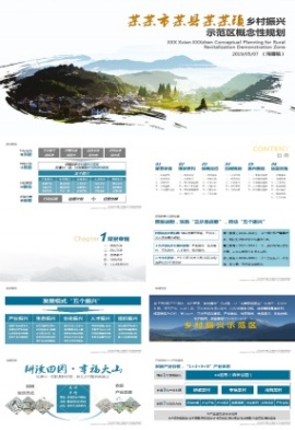 乡村振兴美丽乡村工程规划PPT模板