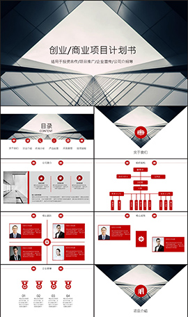 项目投资商业计划报告PPT模板