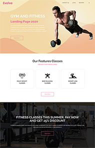 健身培训课程展示网站模板