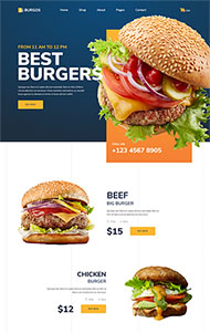 西餐汉堡外卖网站模板
