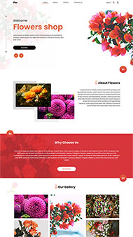 美丽的鲜花植物网站模板