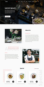 大型餐厅菜品介绍网站模板