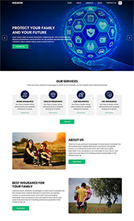 保险公司官方网站HTML5模板