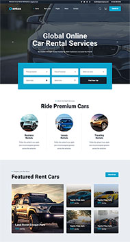 汽车租赁市场网站HTML5模板