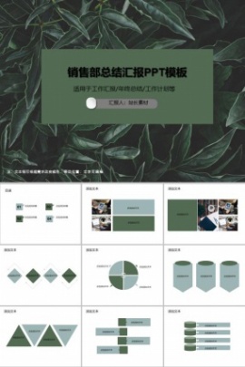 销售部总结汇报PPT模板