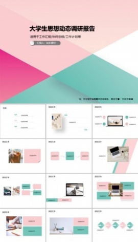 大学生思想动态调研报告PPT模板