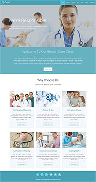 蓝色医疗体检中心网站模板