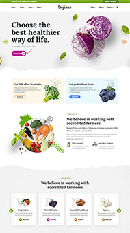 蔬菜水果商店网站响应式模板