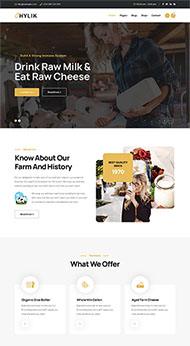 牛奶制品企业网站HTML5模板