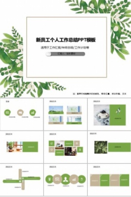 新员工个人工作总结PPT模板