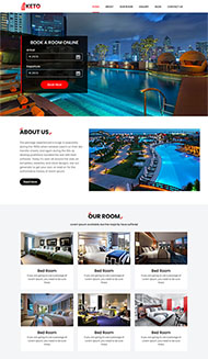 在线预订房间酒店网站模板