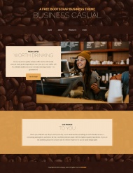 商务休闲咖啡饮品网页模板