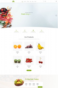 极简水果店HTML5网站模板