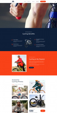 自行车骑行运动网站模板
