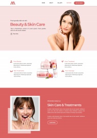 皮肤护理机构HTML5网站模板