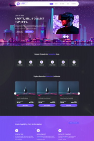 紫色动感科技公司HTML5模板