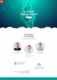 个性创意泡泡工作室网站模板
