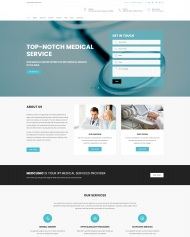 蓝色医疗服务中心网站模板