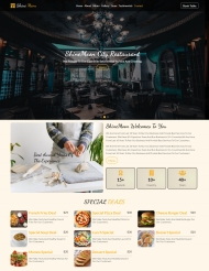 响应式西式餐厅餐馆美食网站模板