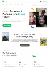 退休养老服务机构宣传网站模板