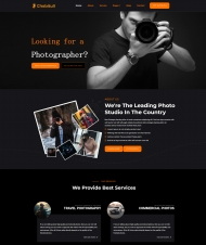 质感黑色风格摄影机构网站模板