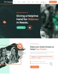 儿童公益慈善网站HTML5模板