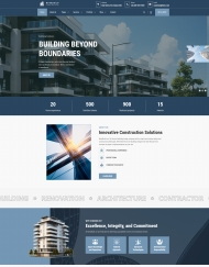 HTML5建筑方案解决服务公司网站模板