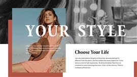 时尚欧美网页风企业宣传营销策划PPT模板