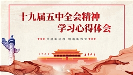 十九届五中全会精神学习心得PPT模板