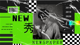 创意时尚绿色黑色活动营销策划PPT模板