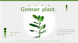 绿色植物绿植市场营销方案活动PPT模板