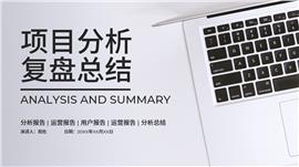 灰色极简分析复盘ppt模板