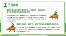 绿色中国风清明节文化习俗介绍ppt模板