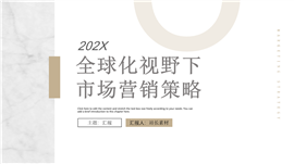 全球化视野下市场营销策略ppt模板