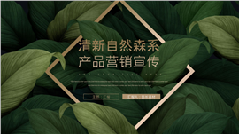 清新自然森系产品营销宣传ppt模板