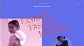 潮流前线现代时尚风格时装画册ppt模板