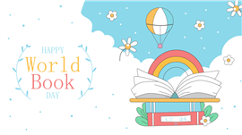 清新活泼快乐世界读书日主题ppt模板