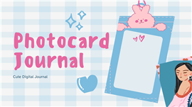 可爱Y2K风追星小卡手帐日记本ppt模板