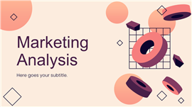 创意孟菲斯3D立体几何市场营销策划ppt模板