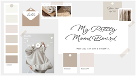 温柔大地色系ins手帐拼贴早秋女装设计ppt模板