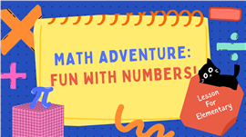 多彩卡通贴纸风小学趣味数学课件ppt模板