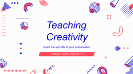 孟菲斯几何撞色风新学期教学计划ppt模板