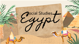 复古手绘插画风古埃及文明探索课件ppt模板