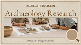 复古雅致的大地色系考古学研究学术报告PPT模板