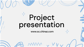 极简创意涂鸦商务风项目报告ppt模板