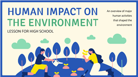 蓝绿扁平插画风环境保护课件ppt模板