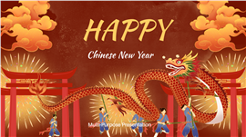 大气国潮风2026马年春节庆典ppt模板